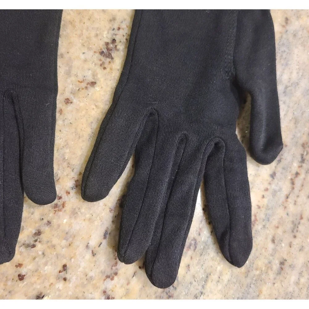 New? Vtg Size 6 Small Black Cotton Stretch Formal 8.5